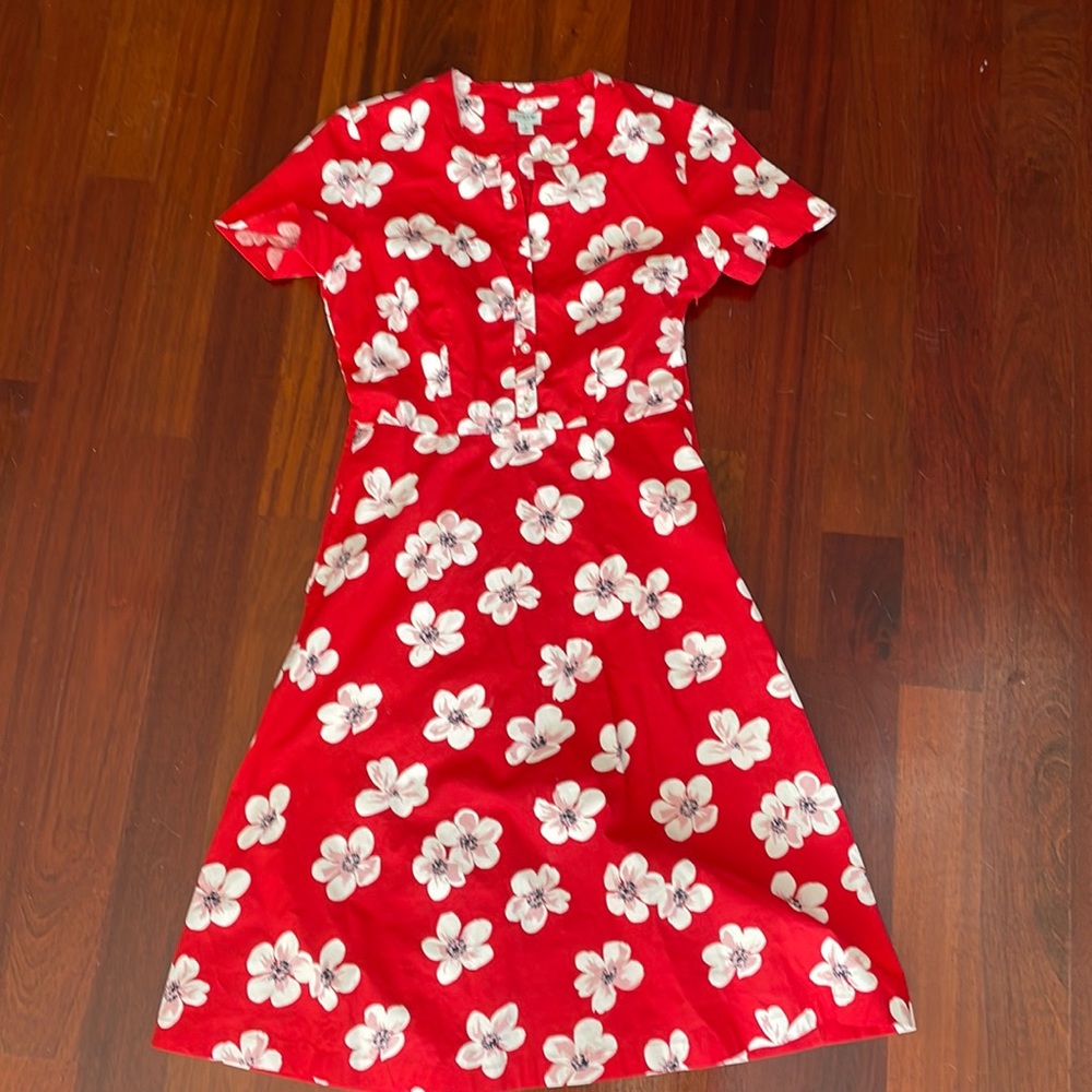 J Crew Floral midi dress